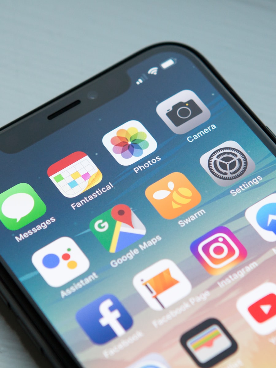 A phone home screen full of apps